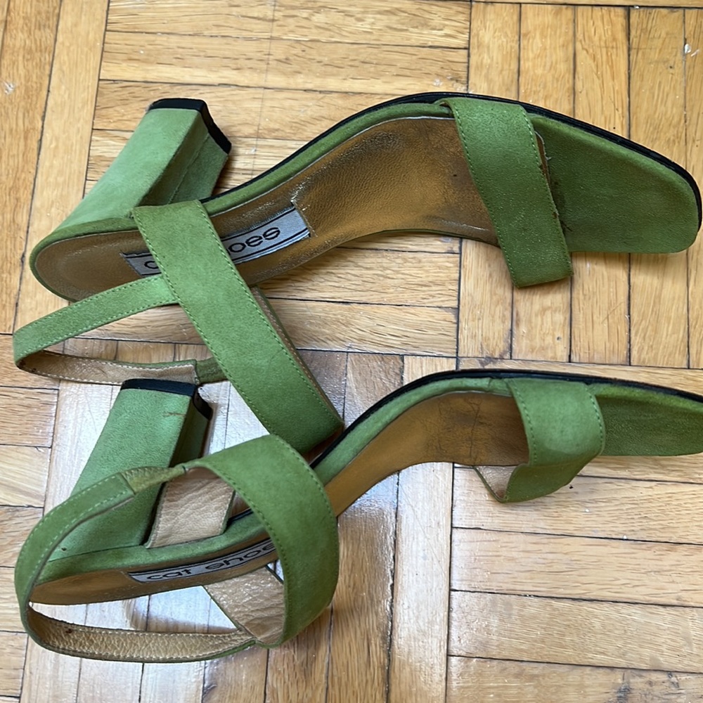Brazilian brand, suede  leather sandals, size 6